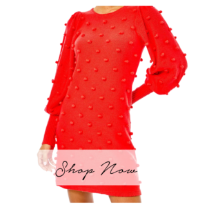 Sweater Dress + Red